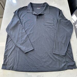 Fila Dark Gray Long Sleeve Polo Shirt